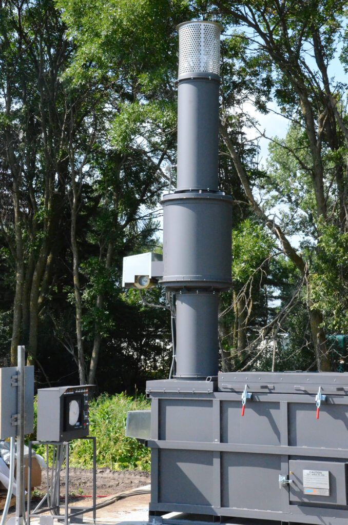 Close up of stack on the model P77